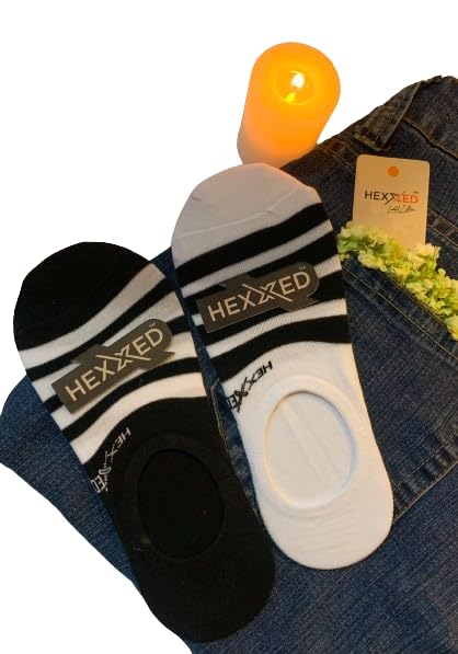 HEXXEDStriped Secret-Length Socks For Men (B6-1, Pack Of 10)