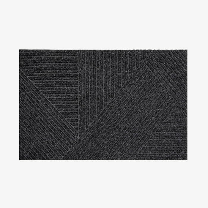 Waterhog Washable Indoor Outdoor Door Mat Pyramid Charcoal 55 x 85 cm