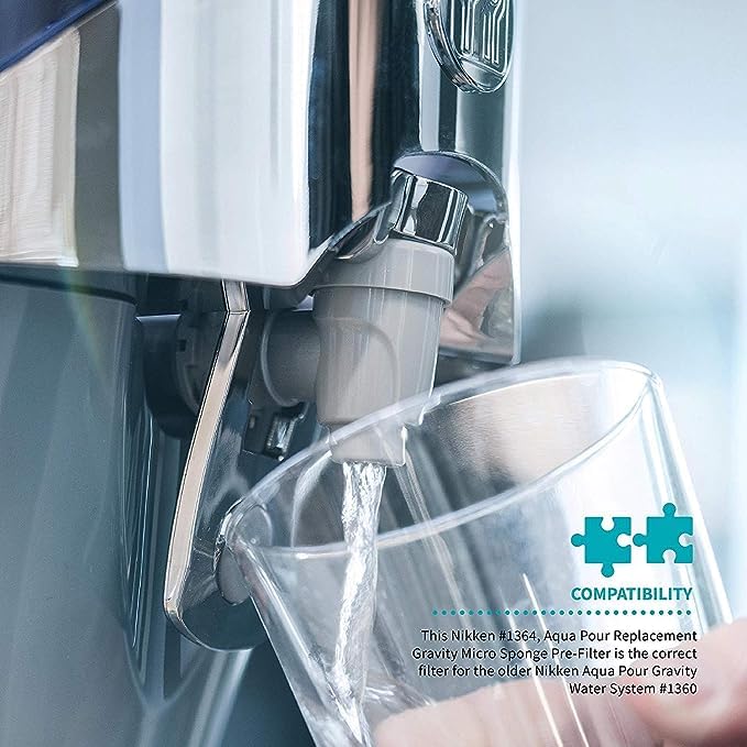 Miniatura 4 de PiMag Aqua Pour 1 - Filtro de agua de cerámica (1364) para sistema de agua Nikken, pieza de repuesto para el sistema de filtro de agua por gravedad