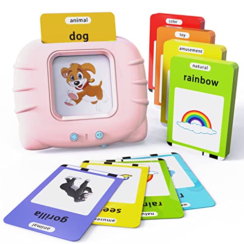 Image of Lapare Audible Learning Toy with Music for Toddler Age 1 2 3 4 5, 520 Sight Words Talking Flash Cards Toy for Girls to Learn Alphabet Number Color Shapes and More