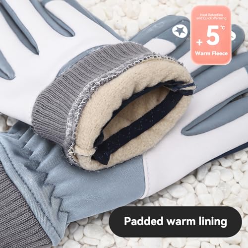 Image of PARDUS Kids Sport Gloves - Fleece Lining for Warmth, Suitable for Primary School Boys and Girls, Thickened for Biking and Snow Play, Windproof and Waterproof Cycling Gloves