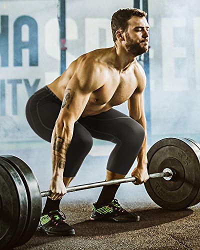 Roadbox Men's Compression Pants 3/4 Baselayer 2Pack Dry Cool Running Workout Athletic Sports Active Tights Leggings #TOP6