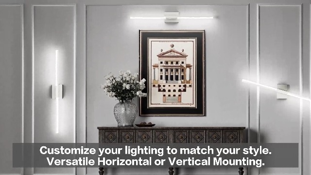 Image of SOLFART Vanity Lights for Bathroom 40-Inch: Black and Gold Dimmable Bathroom Light Fixtures Over Mirror, Built-in Dimmer, Thickened Aluminum Body, 360 Degree Rotation, ETL IP44