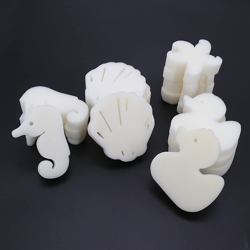 kungfu Mall 16Pcs Hot Tub Scum Absorber, Hot Tub Sponge for Hot Tub Oil Absorbing Scum Sponge for Swimming Pool, Spa