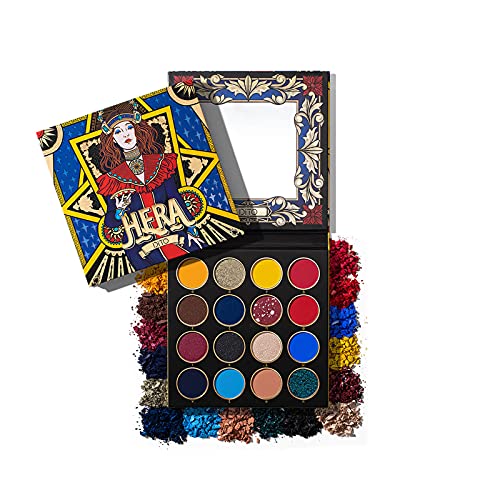 DiTO 16 Color Eyeshadow Palette, Waterproof Muse-Hera Makeup Palette With Mirror, Matte Shimmer Glitter Eyeshadow Pallet Smoky Eyeshadow Palette For Makeup Lovers (Hera)