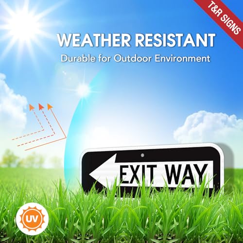 Panneau Exit Way en aluminium flèche gauche lot de 2