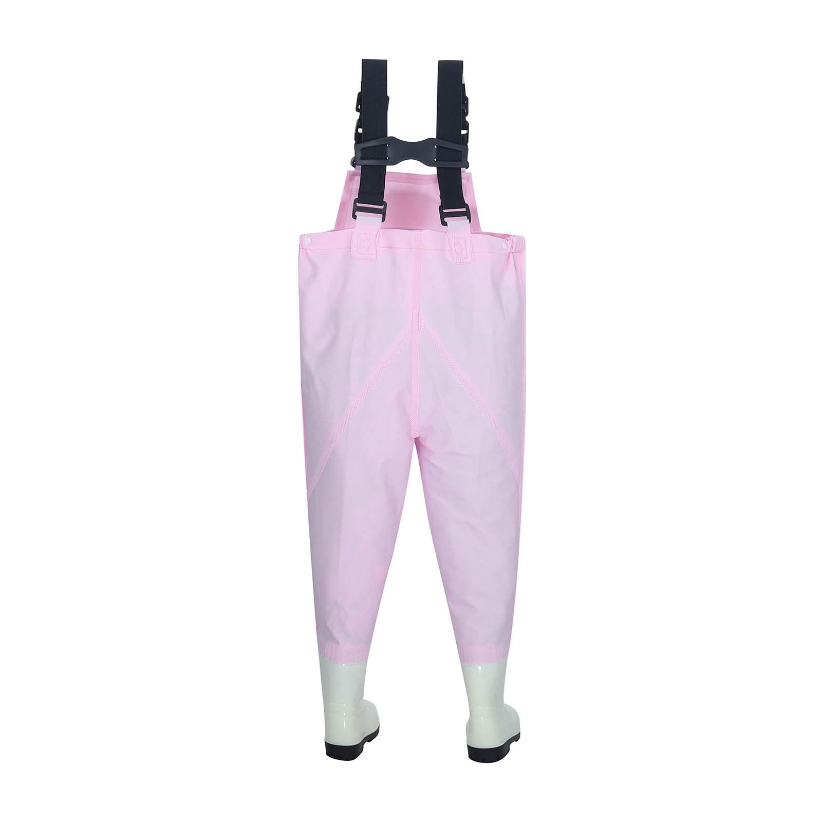 Generisch Kinder wasserdichte Wathose mit Stiefel - Anglerhose mit Verstellbarer Schultergurt Outdoor Kinderrutschfest Bootfoot Gummi Watstiefel für Kinder Jungen Mädchen