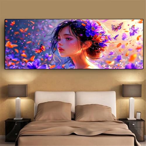 Diamond painting papillon grand format 50x150cm Mefooge - 2