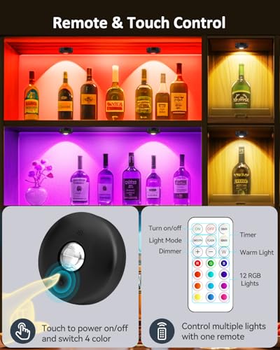 Luces de imagen con control remoto para solucionar zonas oscuras en armarios de cocina 5
