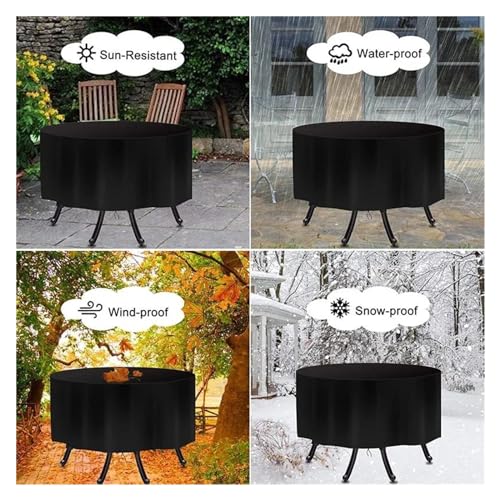 Housse de protection pour meubles de terrasse ronds lors de l'hivernage