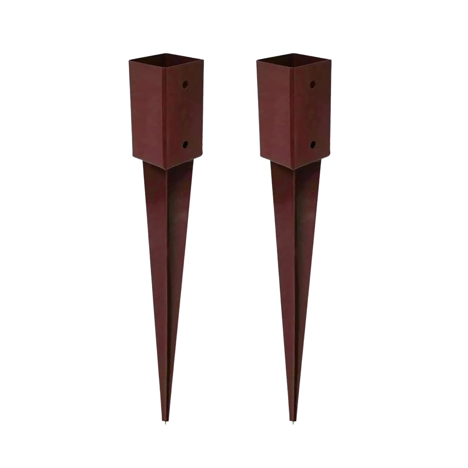 Garden Mile 2 Pack Heavy Duty Fence Post Spikes and Holders - 750MM X 75MM - Fence Post Support - Rust Resistant Metail Stakes 3" Easy Install - Fence Building Support