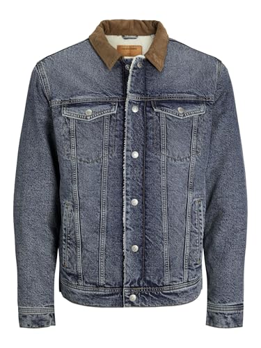 JACK & JONES Herren Jeansjacke JJIJEAN JJJACKET W Sherpa WI 200 SN12259201,Blue Denim,L