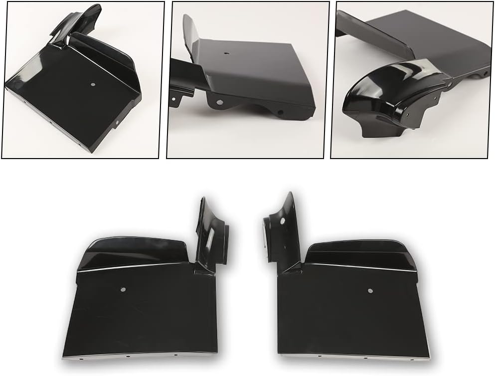 PIT66 Bumper Fillers Set, Compatible with 1979-1985 Cadillac Eldorado Front & Rear Painted Black Bumper Fillers Set