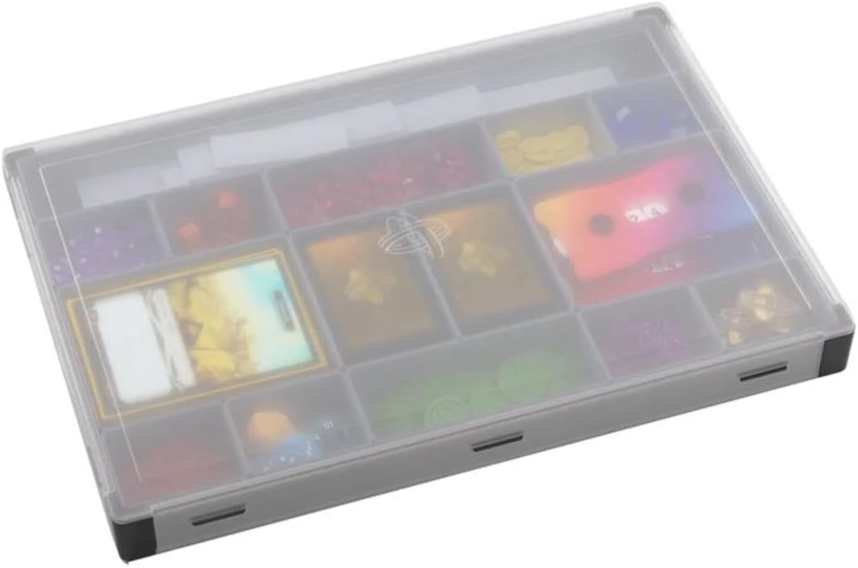 Token Silo XL Convertible Box (czarny) - kaskadowe pudełko - 15 wyjmowanych tac w 5 różnych rozmiarach - Store and Organize Board Game Tokens - Convenient Space Sacing Design - Made by Gamegenic