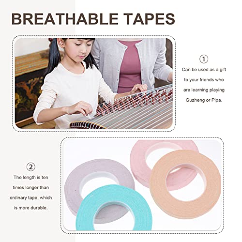 EXCEART 4Pcs Fita Adesiva para O Chinês Instrumento de Cordas Cítara Guzheng Unhas Escolhas Dedo Mac