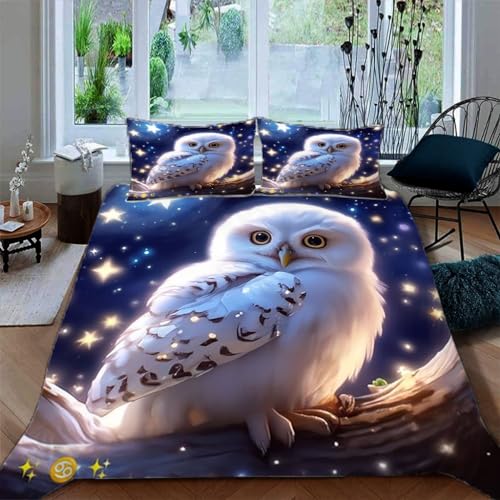 Ruiqieor Bettwäsche 155x220cm,Niedliche Eule Motiv Bettbezüge 3teilig Microfaser-Baumwolle Bettbezug mit Reißverschluss und 2 Kopfkissenbezug für Jungen Mädchen Komfort(#4) Ruiqieor Bettwäsche 155x220cm,Niedliche Eule Motiv Bettbezüge 3teilig Microfaser-Baumwolle Bettbezug mit Reißverschluss und 2 Kopfkissenbezug für Jungen Mädchen Komfort(#4)