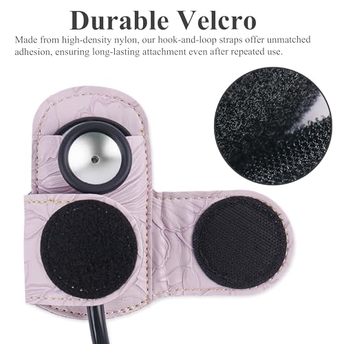 Porte-stéthoscope violet sculpté anti-chute avec clip de hanche robuste