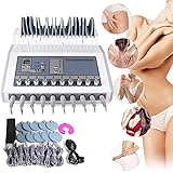BEAUTTO Mikrostrom Body Slimming Machine, EMS Elektrische Muskelstimulations Maschine Anti Cellulite mit 10 Paaren Silikonelektrodenpads Fettformendes Massagegerät Schönheitsmaschine