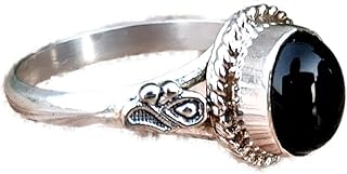 Black Onyx Ring, Black Gemstone Ring, December Birthstone Ring, Boho Ring, Promise Ring, Handmade Ring, Gift For Her, Women Ring Charm Ring, Daily Wear Ring, Cocktail Ring, Best Gifts Forever, Statement Ring, Hippie Ring, Meditation Ring, Cabochon Ring, Natural Black Onyx Jewelry