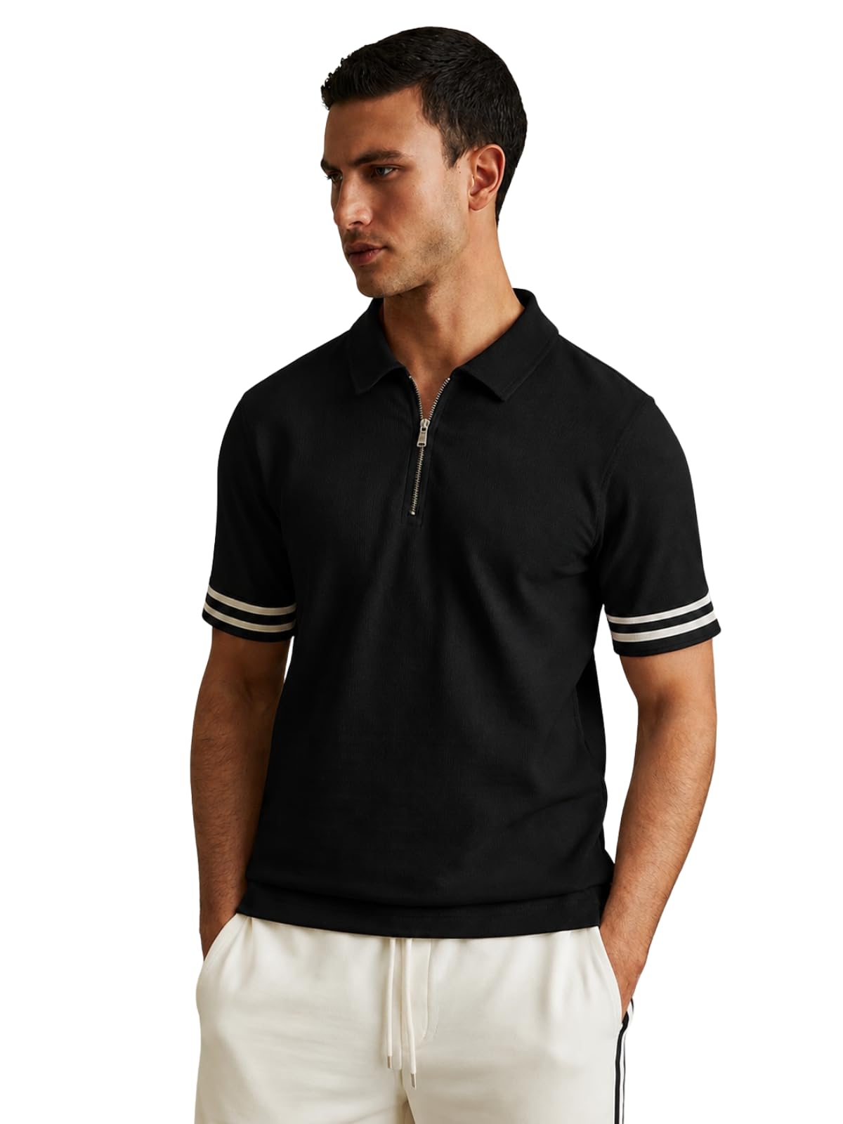 Leriya Fashion Koszulka męska | Męska koszulka polo | Zwykła | Styl Casual | Pół rękawa | Męska koszulka z polibawełny Slim Fit Solid (dostępna w dużych rozmiarach)