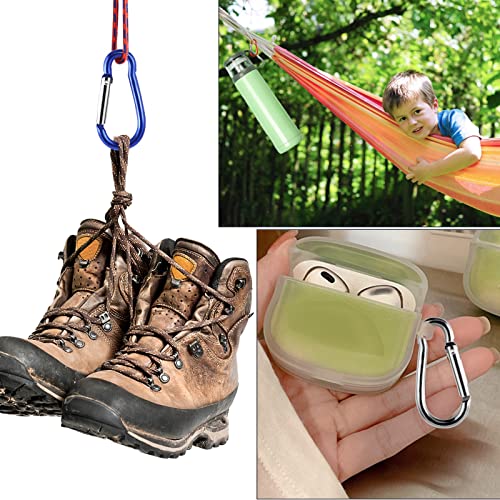 10 Stück Karabiner, Karabiner Bunt Karabinerhaken Aluminium Schnapphaken für Camping Reisen Wandern Rucksack Gürtel(3,5 x 40mm, 5 Farben)