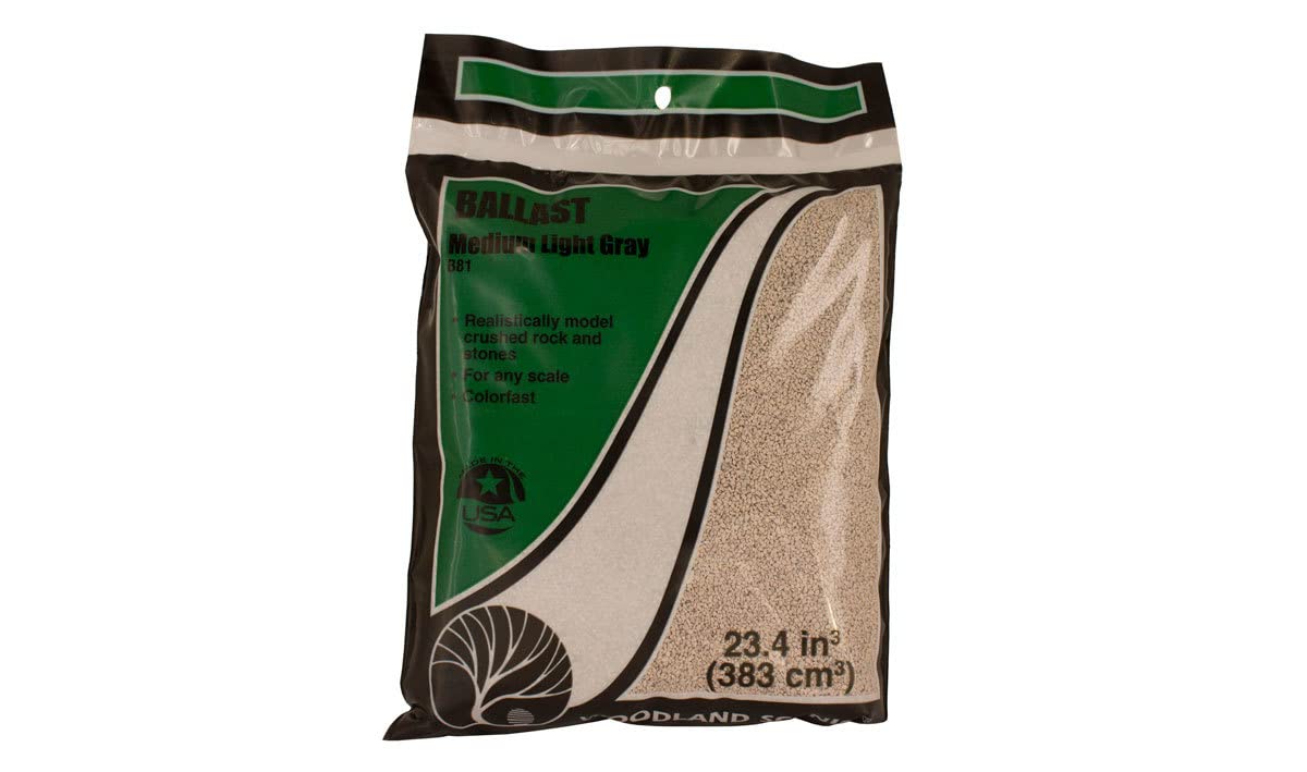 Woodland Scenics B1388 Coarse Ballast Shaker Light Gray/50 cu. in