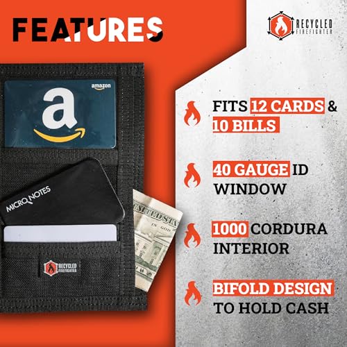 Captain Wallet –Orange Recycled Wallet for Man and Woman - Durable Bifold Wallet & Fire Hose Wallet - Card Holder Wallet (15 Cards) – Thin & Minimalist Wallet - Travel Essentials4