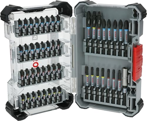 Bosch 48x Coffret d&,#039,embouts de vissage PRO Impact, 48 pièces (200 x 107 mm, Professional Accessoire Visseuse, Perceuses/visseuses rotatives)