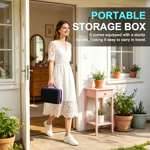 Image of ZORETCO Diamond Art Storage with 60 Containers, Diamond Art Kits for Adults | Diamond Painting Storage Case with Tools, Diamond Art Supplies Storage for Diamond Painting Accessories, Bead Gem Organizer