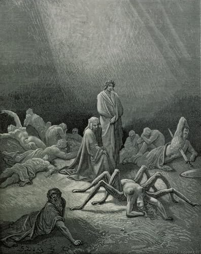 Tableaux peinture sur toile Virgile et Dante Gustave Doré 60x90cm