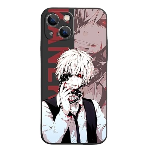 東京喰種 スマホケース iPhone16用のケース iPhone16plus 金木研 アイフォンケース 携帯電話ケース TPU素材 アイフォン13 携帯カバー 防塵 軽・薄型 多機種対応 記念品 贈り物 誕生日