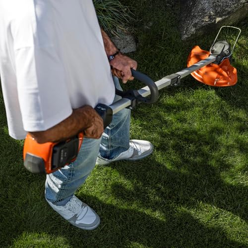 Husqvarna 215iL akumulatorowa podkaszarka do trawy – bezprzewodowy trymer z silnikiem bezszczotkowym 36 V, szerokość cięcia 31 cm, trzonek teleskopowy, głowica podkaszarki Tap 'n Go (w zestawie