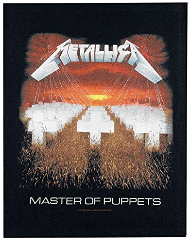 Metallica Men's Master Of Puppets Back Patch Black