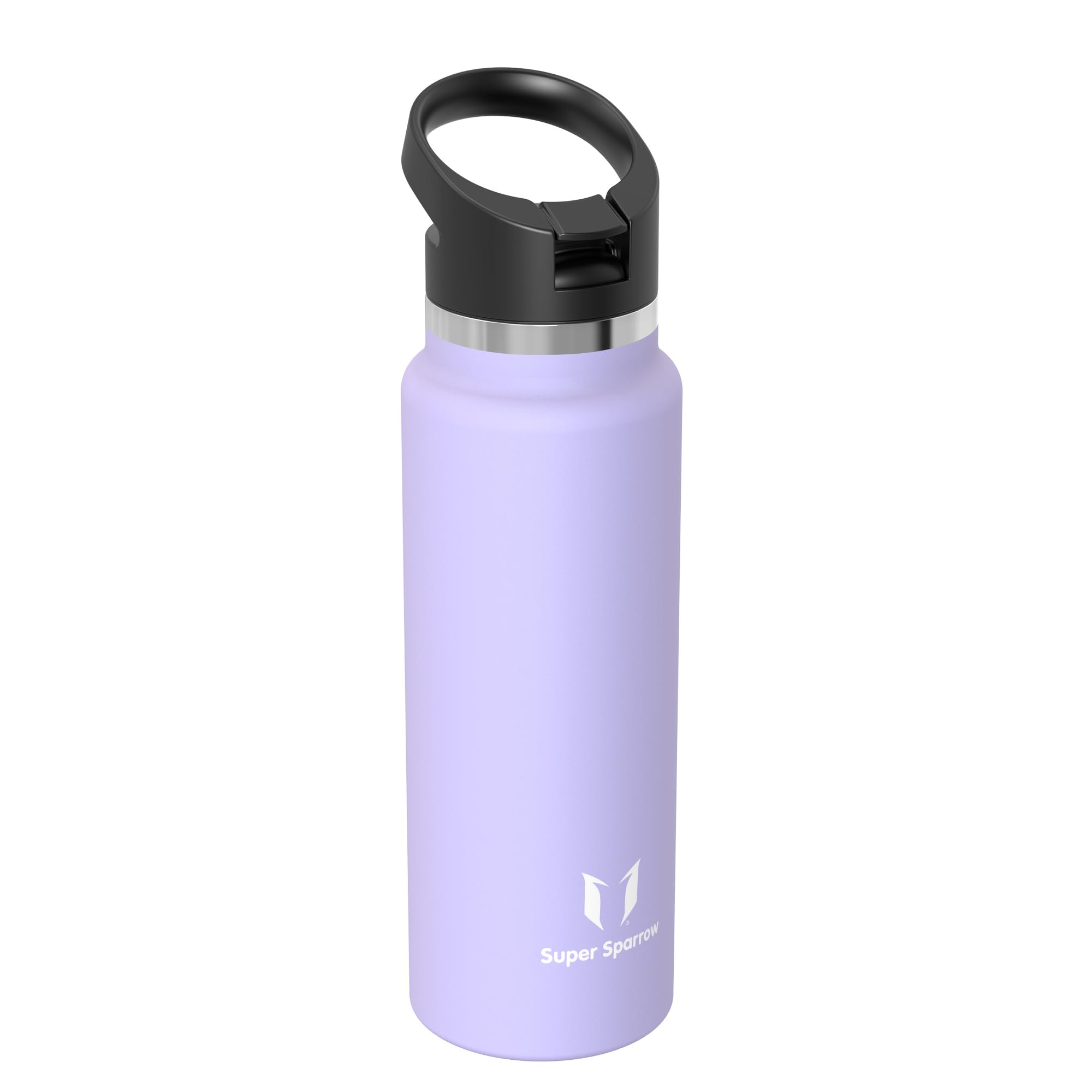 Super Sparrow Borraccia Termica - 500ml, 750ml, 1000ml, 1.2L, 1.5L- SwivelSip Inox Bottiglia - Senza BPA Borracce Termiche, Borraccia Ergonomica per Bambini, Sportiva, Bici, Campeggio, Palestra