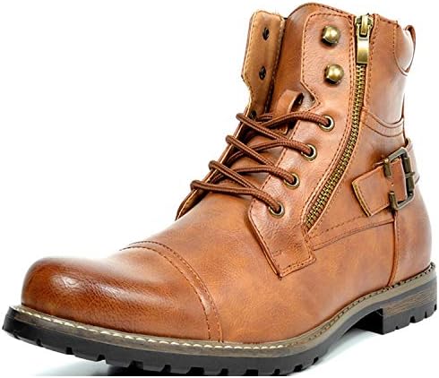 Bruno Marc Men's Philly-3 Brown Military Combat Boots - 10.5 M US