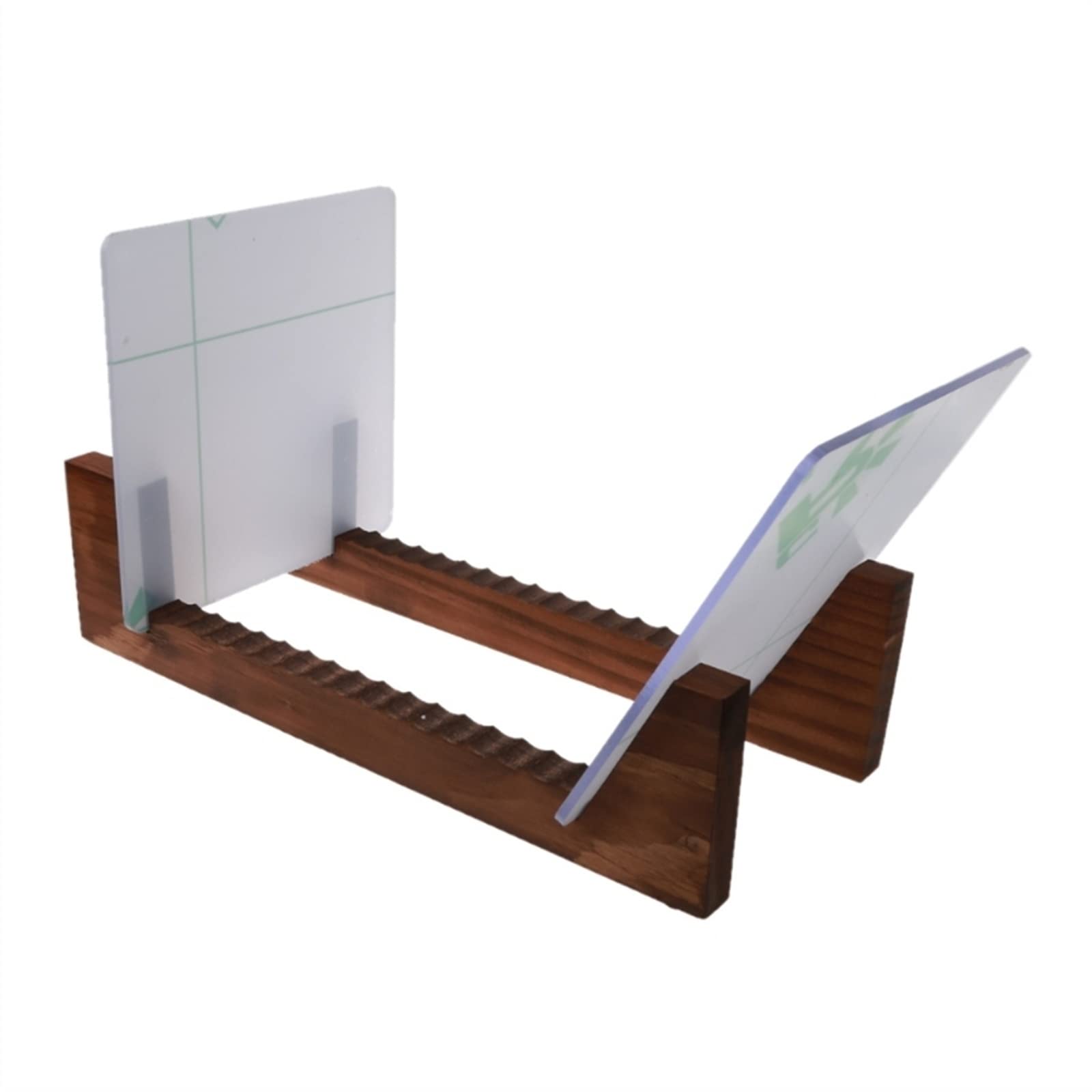 Pq7hKv2wD Album Holder 50PA Wood Vinyl Record Storage Holder Stacks up to 20 Albums Stand with Clear Acrylic Ends Modern Desktop Portable Racks Disc Storage Rack