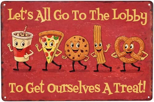 Cute Movie Theatre Gaming Room Snacks Sign - Let's All...