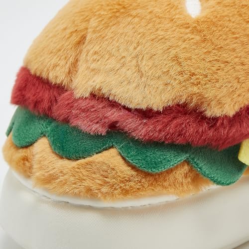 Solyinne Cute Burger Slippers for Women Men,EVA Non Slip Cartoon Fuzzy Slippers Winter Plush Warm Slippers for Home Indoor Outdoor4