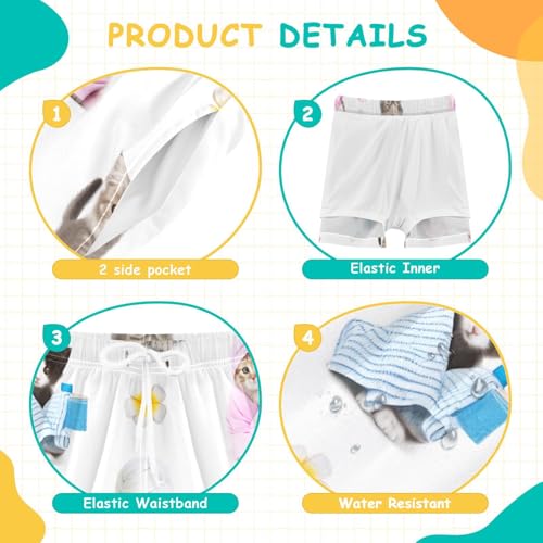 Boy Swim Trunks with Compression Liner Spa Kittens Boys Swim Shorts Quick Dry Beach Shorts4