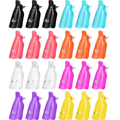 80 Pieces Nail Polish Remover Clips Plastic Nail Clip Nail Art Soak Off Caps Clips UV Gel Polish Remover Wrap Tool