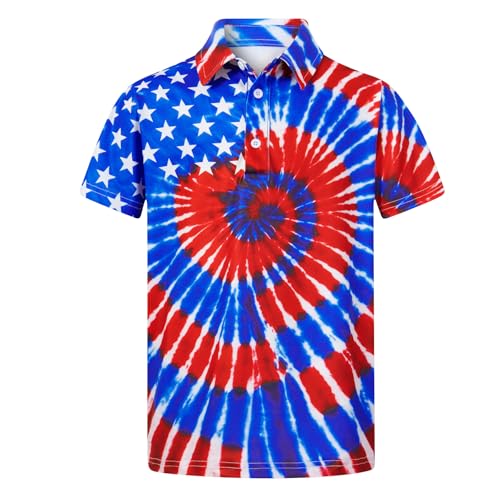 Cuddomper Boys Golf Polo Shirt 4th of July Independence Day 11-12 Years - image 4