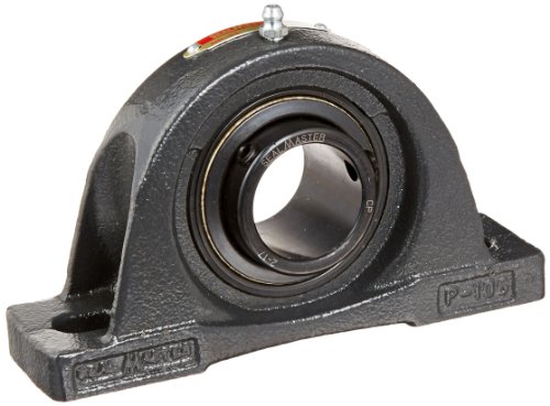 Sealmaster NP-23 Pillow Block Ball Bearing, Non-Expansion Type, Normal-Duty, Regreasable, Setscrew Locking Collar, Felt Seals, Cast Iron Housing, 1-7/16" Bore, 1-7/8" Base to Center Height, ...