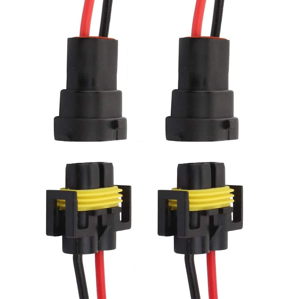 BlyilyB Set-2 H11 H8 Pigtail Socket Wiring Harness Harness Female and Male Connector for Headlight Fog Lamp