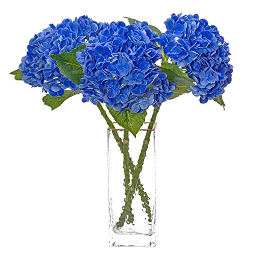 DUYONE 3 STKS 53 cm realistische kunstmatige hortensia grote echte touch bloemen kunstbloemen droge bloemen buiten bruiloft kerst kantoor familie feest woonkamer tafel decoratie (donkerblauw) - Afbeelding 8