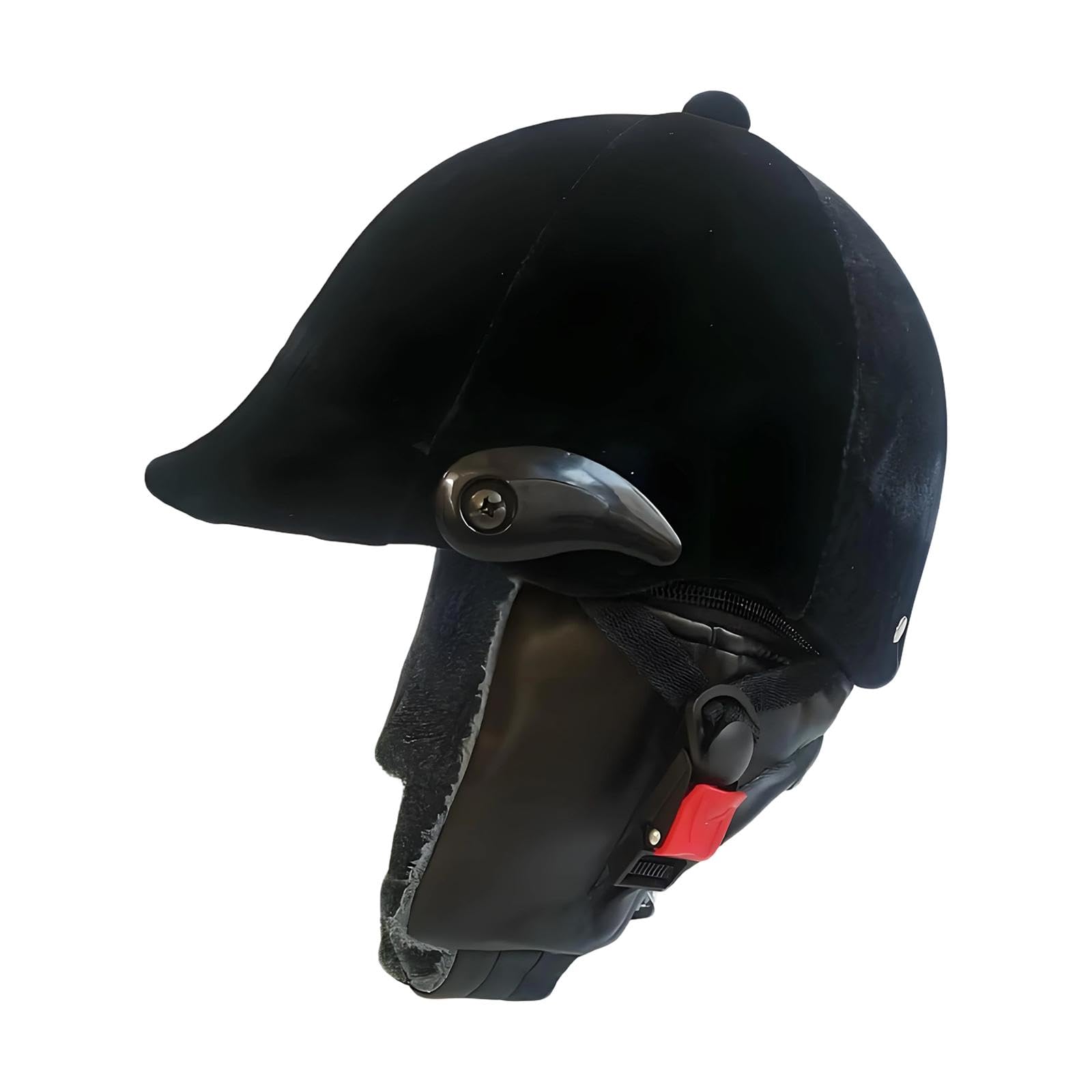 harayaa Equestrian Helmet Velvet Horse Riding Hat Adjustable Head Riding Skull Cap for Women&Men Outdoor Sports Equipment for Adult (Circumference 56-60cm)