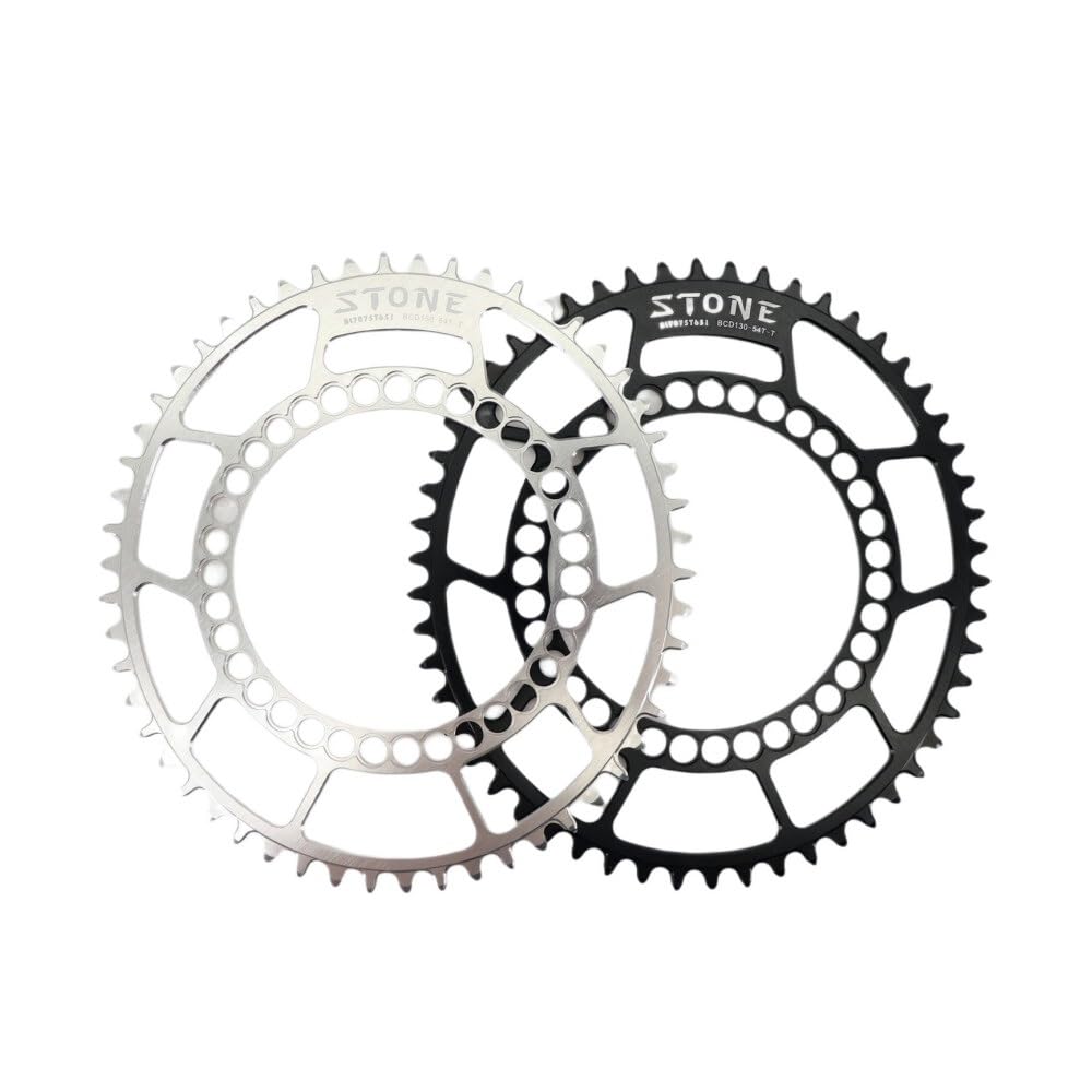 Platos para Bicicletas Chainring 130BCD Oval Road Bicicleta Plegable 40 42 48 50 52 55 56 58 60T Rueda de Cadena Plato Ovalado 32 MTB (Tamaño : 60, Color : Hollow Black)