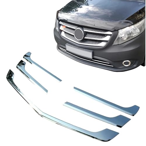 Listas de Parrilla válidas para MERCEDES VITO | W447 | 2014-2019 Moldura Cromada Acero Inoxidable Embellecedor Cromo Frontal Tiras cromadas de Radiador