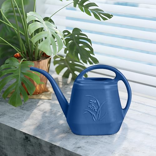 Image of Plastic Watering Can Grip -1 /2 Gallon - Blue | With Long Spout for Watering-Home Indoor and Outdoor Garden