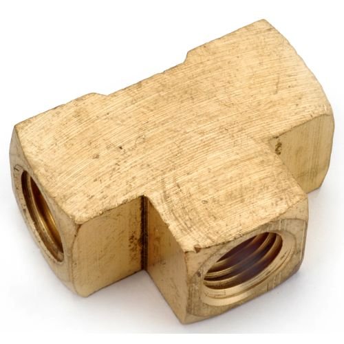 Anderson Metals 56101-04 Brass Pipe Fitting, Barstock Tee, 1/4" X 1/4" X 1/4" Npt Female Pipe #TOP2
