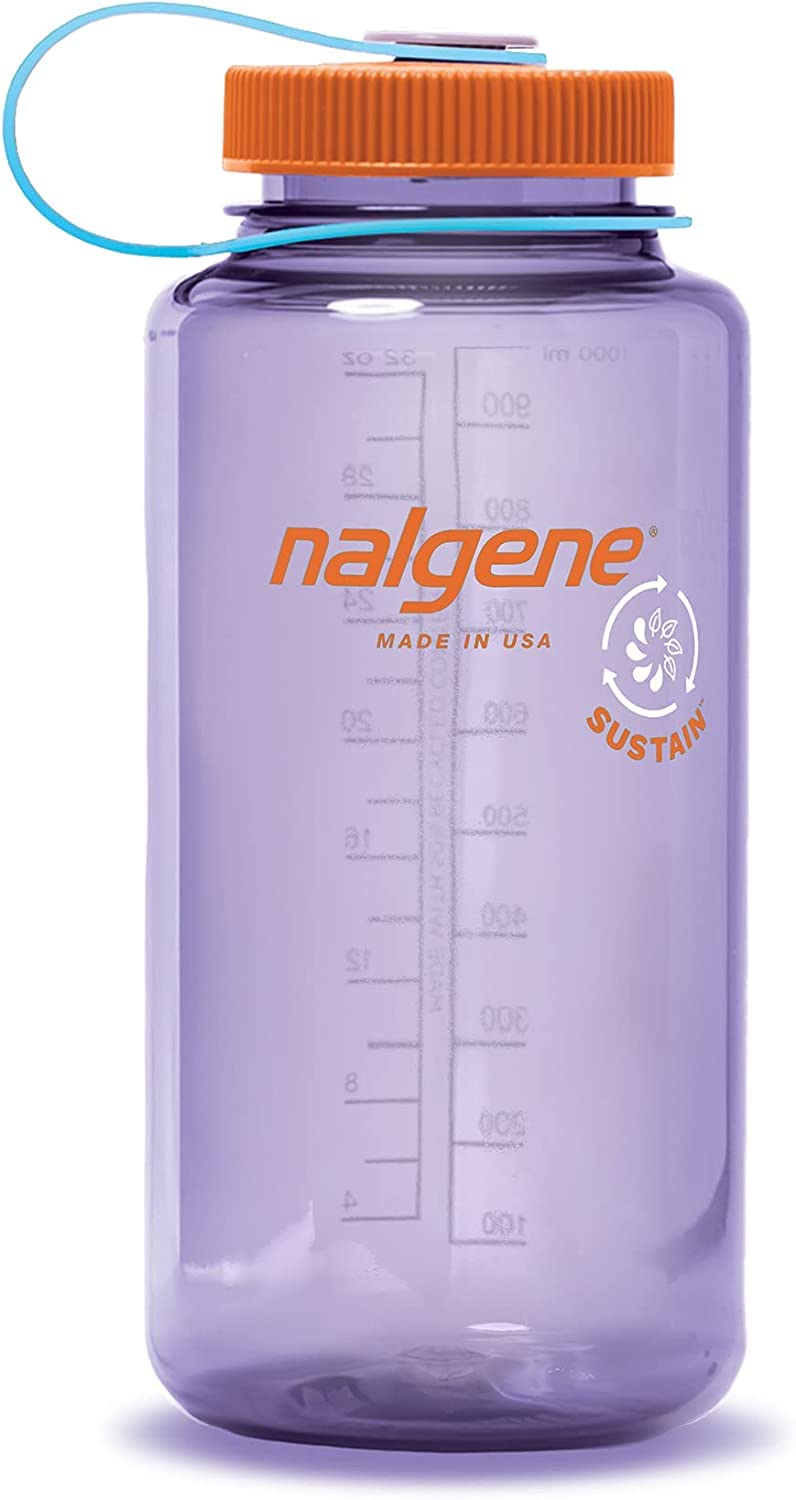 Nalgene Everyday Wide Mouth Water Bottle, Glow Green Vintage Wildcat Logo — image 1